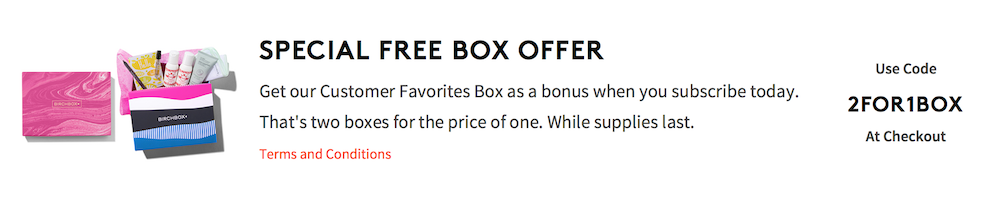 Birchbox Free Customer Favorites Box