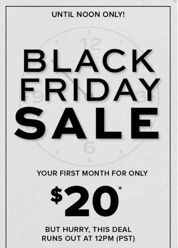 Five Four Club Black Friday Coupon - $20 First Month!