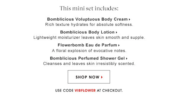 Sephora Flowerbomb GWP - VIB & VIB Rouge Only
